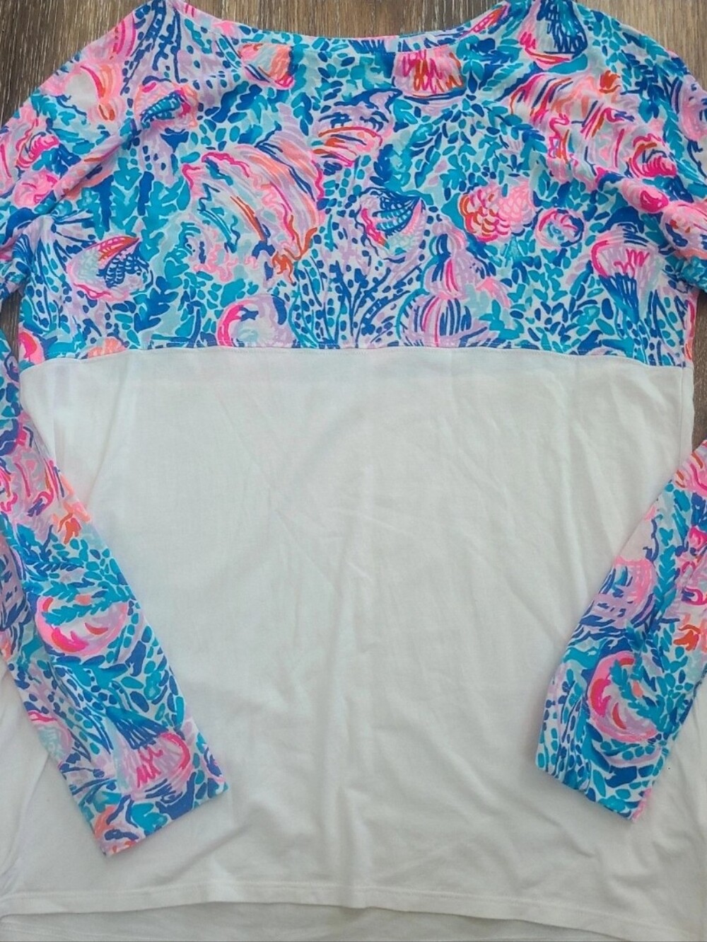 Lilly Pulitzer Treasure Trove Print Long Sleeve Top Women's Size Small